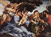 Lorenzo Lotto Madonna and Child with Saints and an Angel Spain oil painting artist